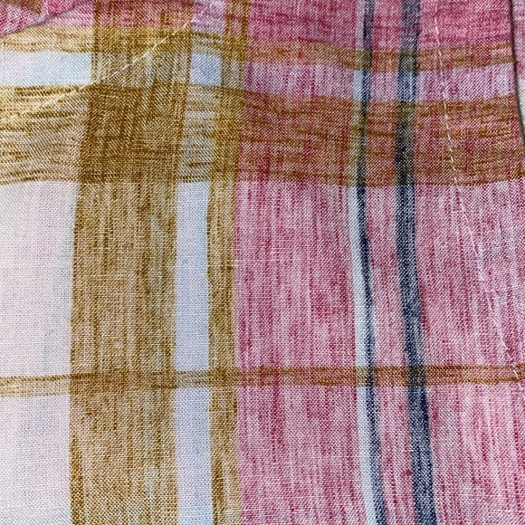 LOFT BEACH tulip style back button snap closure tank plaid soft NEW size S - Picture 7 of 11